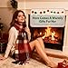 October Elf Christmas Plaid Scarf for Women Fashion Cashmere Feel Scarf Winter Warm Lattice Large Scarves Holiday Gift for Men & Women (Plaid-Coffee+Red（14.6