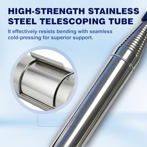 Golf Ball Retriever Telescopic for Water, 9/12/15/20Ft GolfBall Grabber Tool, Golf Accessories Gifts for Men, Women & Golfers, Golf Balls Picker with Stainless Steel Shaft & Rubber Grip Alternate view