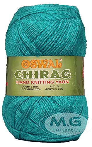 Image of M.G Enterprise Chirag TealSoft Wool Yarn 200 Crochet Yarn for Needle Knitting & DIY Craft