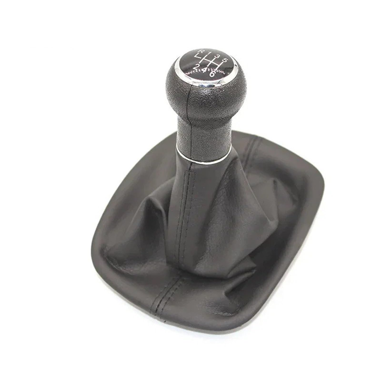 SAUANMNKTP Gearshift Knob for VW for Passat B5 1998-2004 5 6 Speed Gear Shift Knob Leather Gaiter Boot Cover Case Skin(Black 6 Speed)