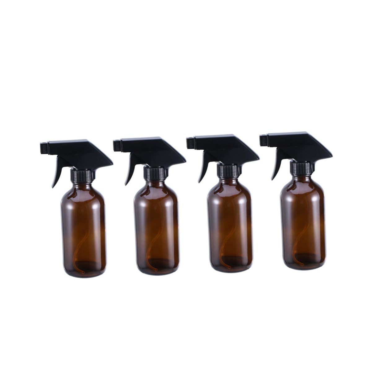 Alipis Glas Sprühflaschen für Aromatherapie und Flüssigkeitsabfüllung 4 Stück 250ml Braun aus Glas und Pp Nachfüllbare Wassersprüher Leicht zu Bedienen und Zeitsparend