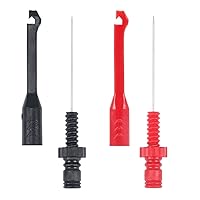 Vista 9 de Juego de 2 cables de prueba de multímetro, clip de sonda de perforación de alambre eléctrico, sondas traseras de aislamiento automotriz con enchufe