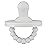 Ryan & Rose Cutie PAT Pacifier Teether (Flat, Grey)