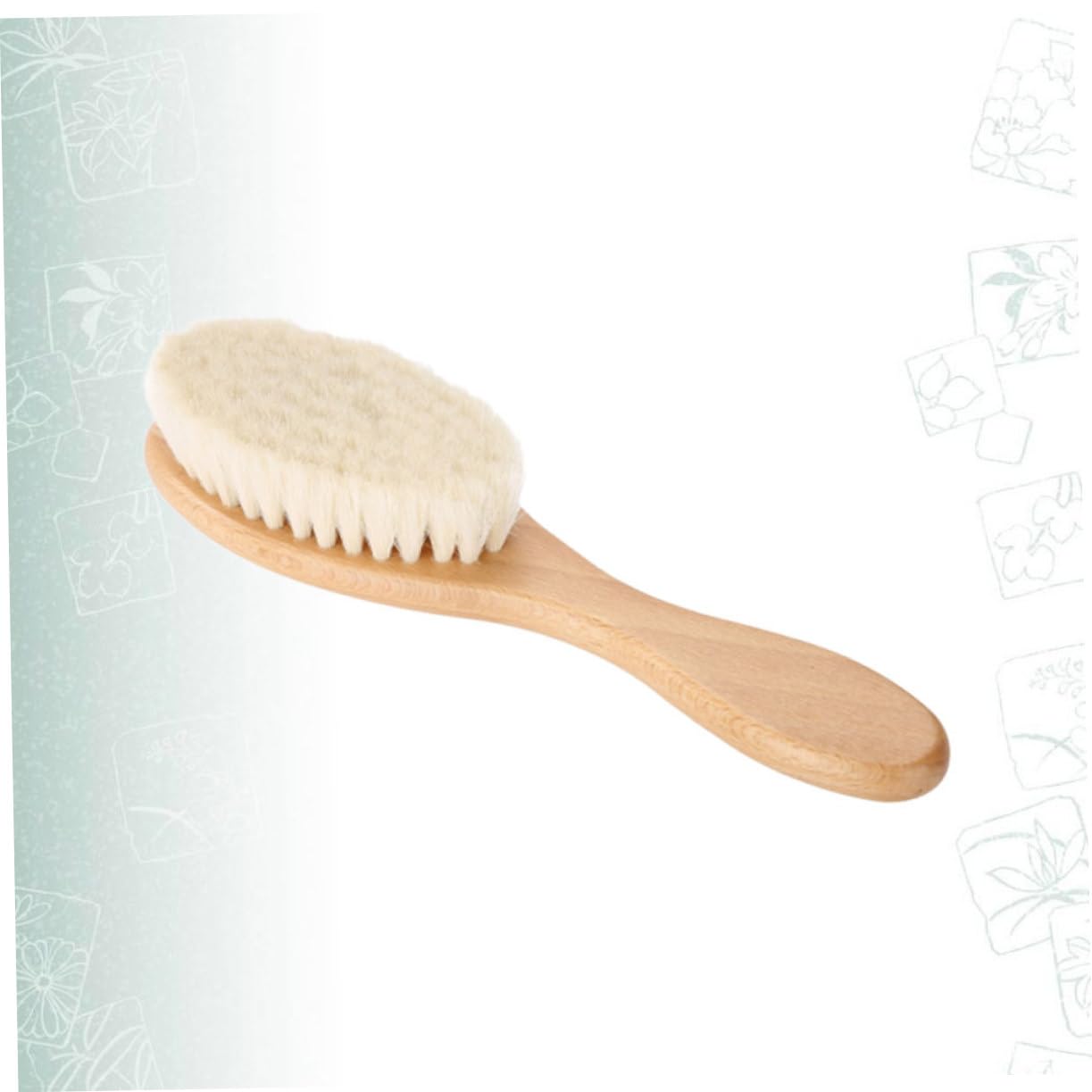 VALICLUD Dense Wool Beard Brush with Curved Handle for Men for Grooming Cleaning Mustaches Versatile Use for Adults