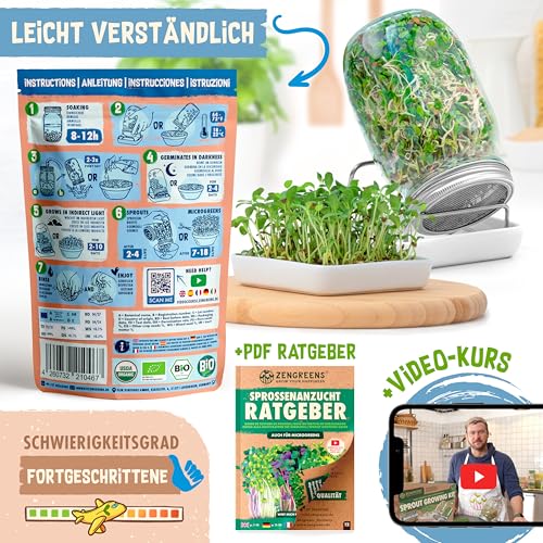 Foto von ZenGreens® Bio Bockshornklee Sprossensamen - Wähle zwischen 200g und 500g