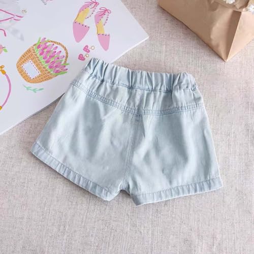 Short en jean fille coupe ample décontractée pour l'été