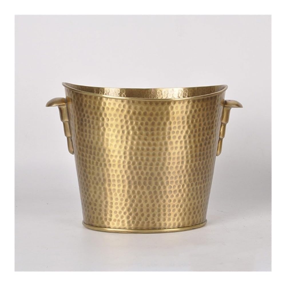 Secchiello per il ghiaccio, Secchiello for il ghiaccio martellato fatto a mano in ottone squisito, secchiello for vino rosso champagne, set da vino, ornamenti decorativi for soggiorno per casa, feste,