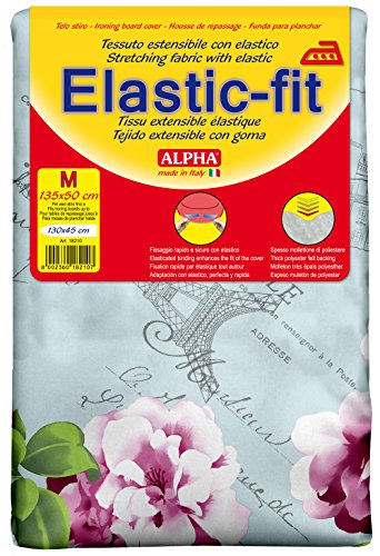 Alphaitalia Elastic-fit Estiramiento con Fieltro Tech – Funda para Tabla de Planchar, Multicolor, 135 x 50 cm, Multicolor, 135 x 50 cm
