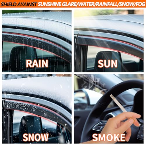 Window Visors Rain Guards FIT 2013–2018 Toyota RAV4 – in-Channel Vent Deflectors 4PC Set All-Weather by LONGKEES - Used condition - Image 4