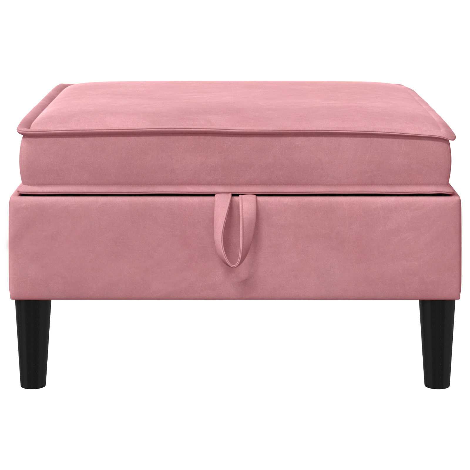 Terciopelo con Almacenamiento Sala Estar Moderno Rosa 70x70x40 cm