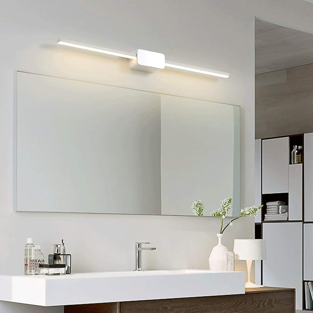 LED-Spiegellampe, Make-up-Beleuchtung, Warmweiß 3000 K, Spiegel-Frontleuchten, Badezimmer-Spiegellampe, Schrankleuchte, 9 W, Nicht dimmbar, Weiß 40 cm [Energieklasse A+++]