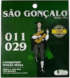 Kit com 3 Encordoamentos para Cavaco São Gonçalo Níquel 011-029