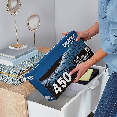 Brother Genuine High Yield Toner Cartridge, TN450, Replacement Black Toner, Page Yield Up To 2,600 Pages - image 5