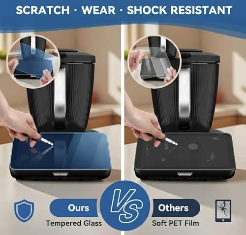 Virelia Displayschutz kompatibel mit Thermomix TM7 [2 Stück] – 9H Panzerglas & Schutzfolie – Kratzfestes TM7 Zubehör – Ultra-Klar & Blasenfrei