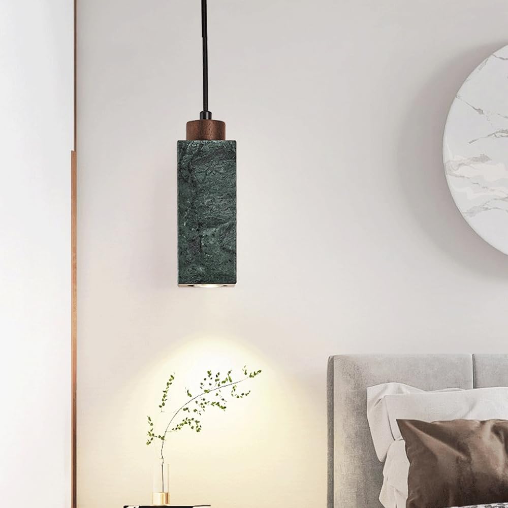 Lámparas Colgantes japonesas Lámpara Colgante de mármol Lámpara de Estilo Natural Cubierta de Madera Accesorios de iluminación de Techo para Restaurante Interior Cafetería Apartamento