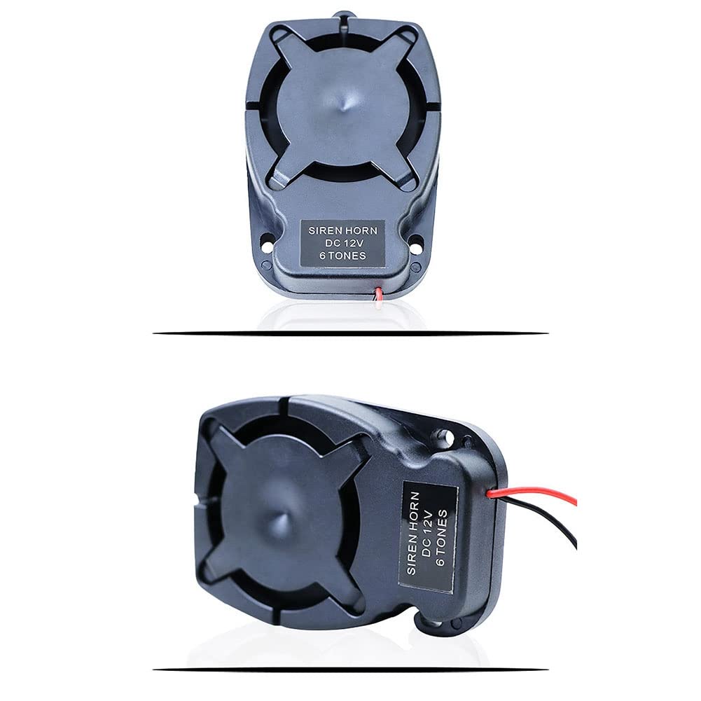 D'Allarme Sirena Buzzer 12V Six-Tone 110 Punti Dimensioni Ridotte e Facile da Installare Alto Decibel Corpo Piatto Piccolo Sirena