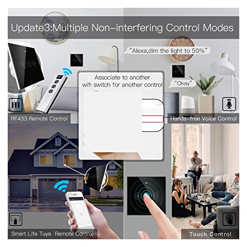 Smart light switch WiFi variateur encastrable 6 W