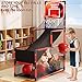 NIPLOOOW Arcade Basketball Game Set for Kids 3-12 Years Old, Kids Basketball Hoop with 4 Balls & Pump, Indoor Outdoor Sports Play Toys, Basketball Games Toys, for Boys Girls Teens