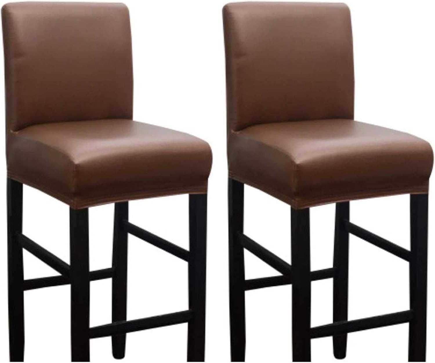 2PCS Waterproof Bar Stool Chair Covers,Stretch Spandex Pub Counter Height Side Chair Covers Removable Washable Barstool Protector Covers Slipcover