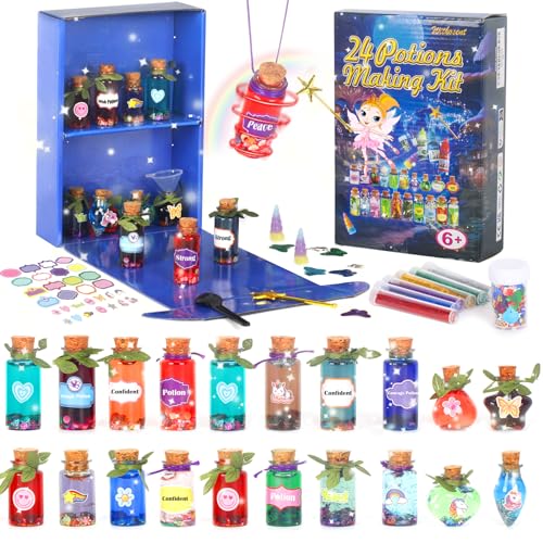 Withosent 24 Pociones Magicas Niñas - Fabulous Potion - Pocimas Magicas Juguete - Kit De Manualidades Para Niña 6 7 8 9 10 11 12 Años - Juguetes Creativos De Regalo Niña 6-11 Años