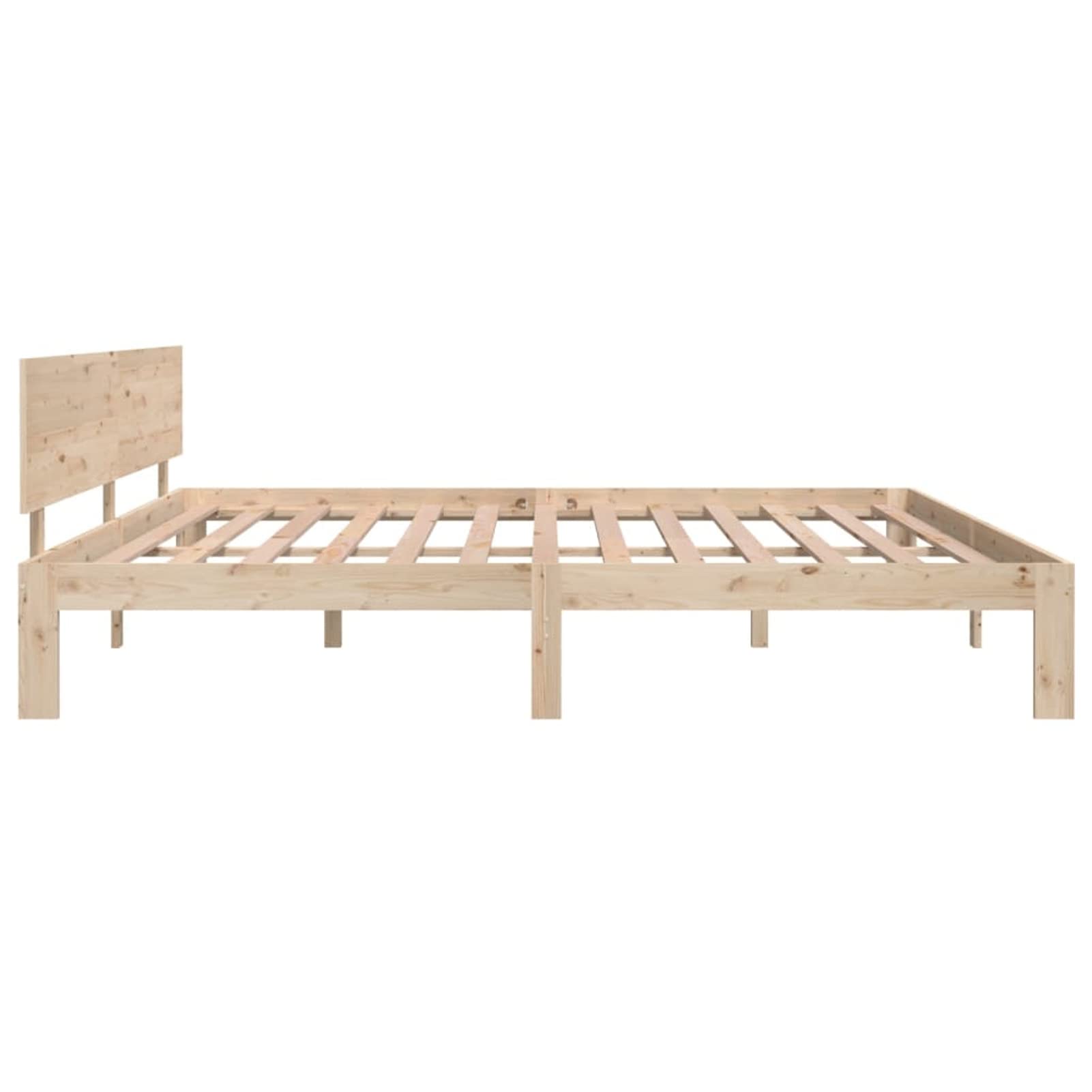 BAZZI Letto Matrimoniale/Letto Una Piazza, Giroletto in Legno Massello di Pino 200x200 cm