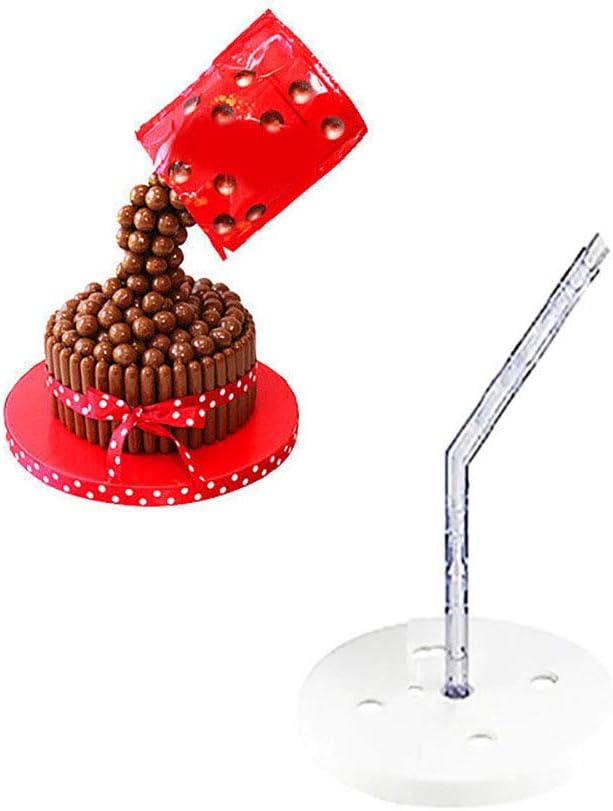 1PC Cake Support Structure Frame Anti Gravity Cake Pouring Kit Reusable Standing Cake Decorating Armature Frame for Birthday,Wedding,Anniversary Party