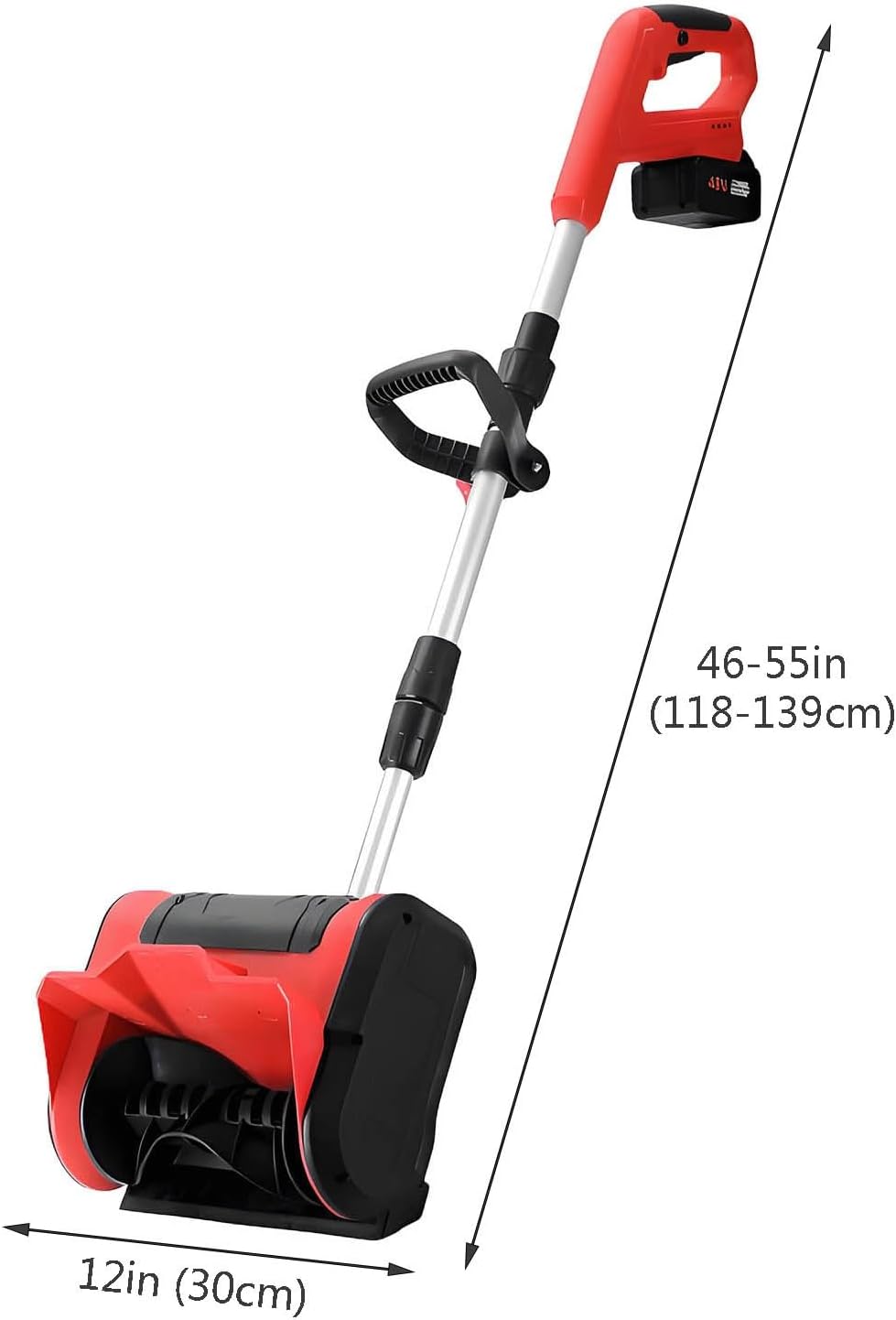 Brushless Snow Blower, Powerfull Battery Snow Blower with Adjustable Front Handle, Double Safety Switch, Lightweight Snow Blower for Patio Driveway(Two Batteries)