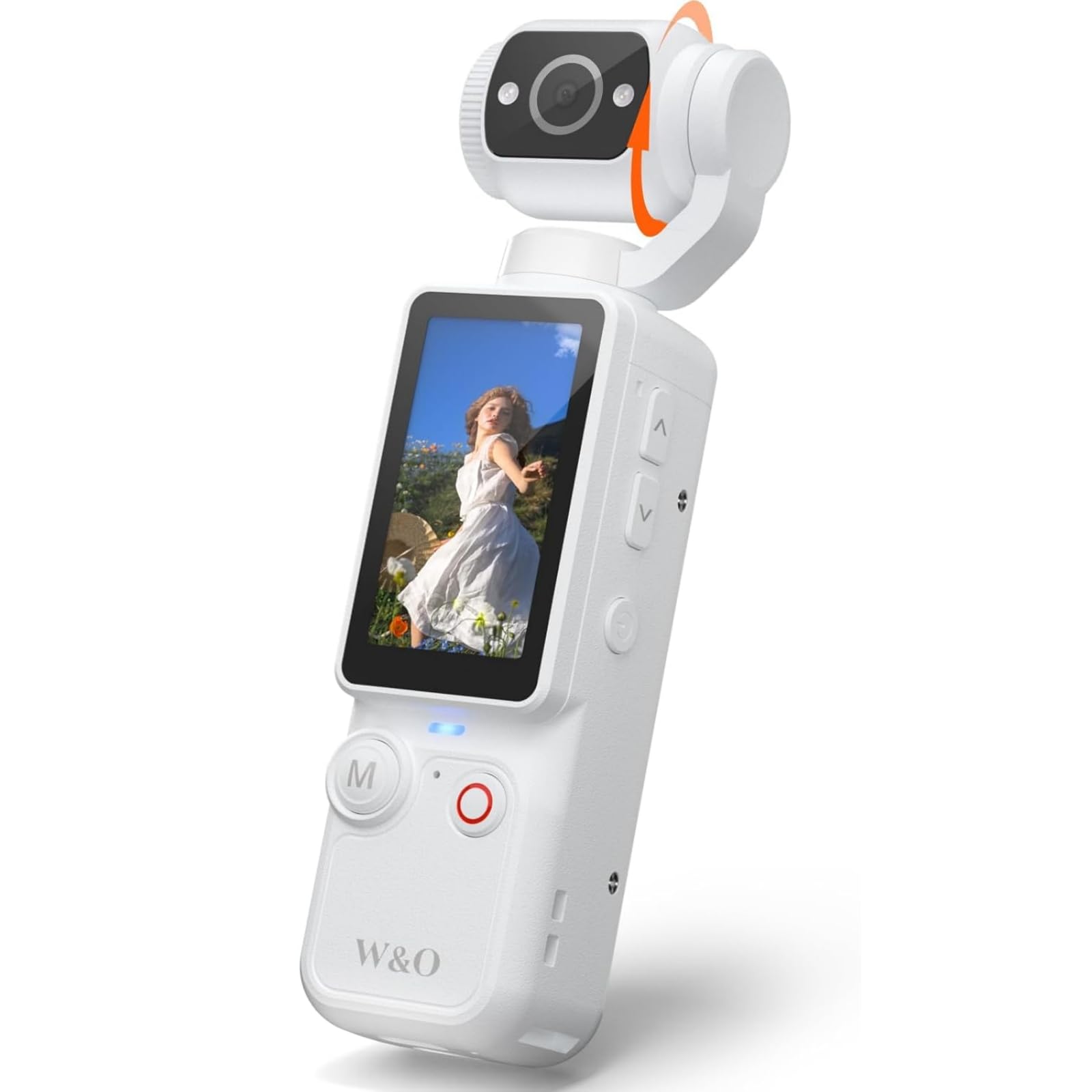 W&O Portable 2.5K Vlogging Camera with 180° Rotating Lens, Pocket Body Camera with Audio & Video Recording, 7Hour Power, Handheld POV Cameras with Fill Light, 32GB Card (Black) — view 10