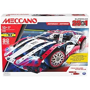 Meccano 25-in-1 Motorisierter Supercar Modellbausatz