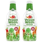 Veggie Wash Organic Fruit and Vegetable Wash, Certified Organic, Ideal for Cleaning Produce, 32 Fluid Ounce, Pack of 2