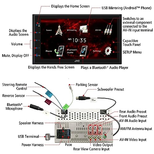 Radio con Pantalla Táctil 6.8" Bluetooth JVC miniatura 6