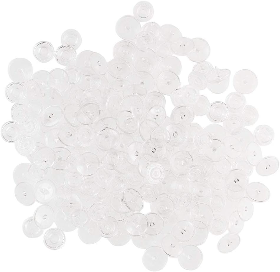 100 Sets Clear KAM Snaps, Size 20 T5 Resin Plastic Snaps Buttons Fasteners Punch Poppers for Clothing Crafts