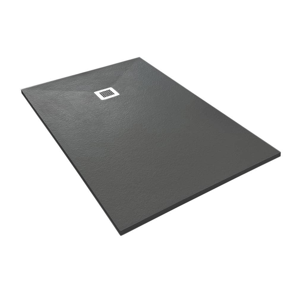 Receveur de douche composite noir 120x90 cm rectangulaire extra plat Veroni Madison