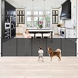 42 Inch Extra Tall Baby Gate 120 Inch Extra Wide Retractable Baby Gates for Large Openings, Upgraded Retractable Gate Keeps Pets from Getting Under Tall Pet Gate, Indoor/Outdoor Long Dog Gate