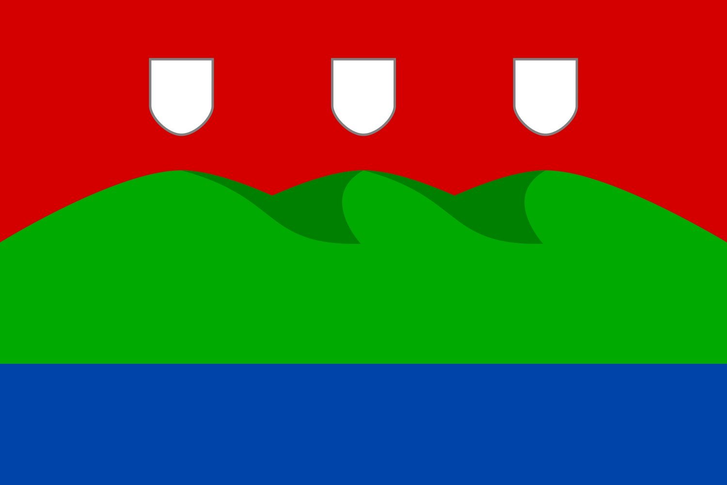Drapeau paysage Kameničky grand format 1.35m² pour mât extérieur