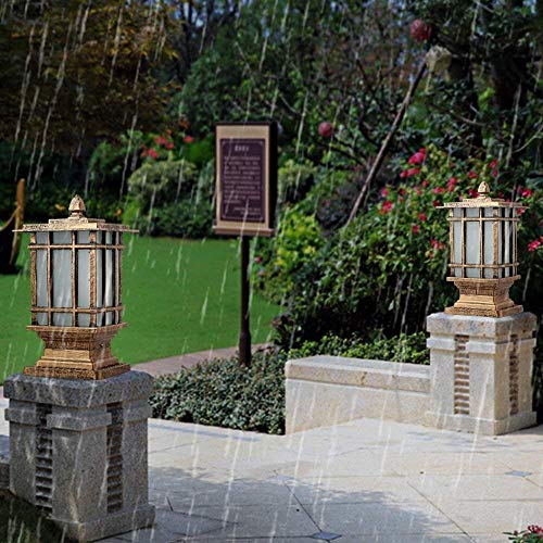 Lampadaire extérieur haut de gamme en alliage d'aluminium style rétro