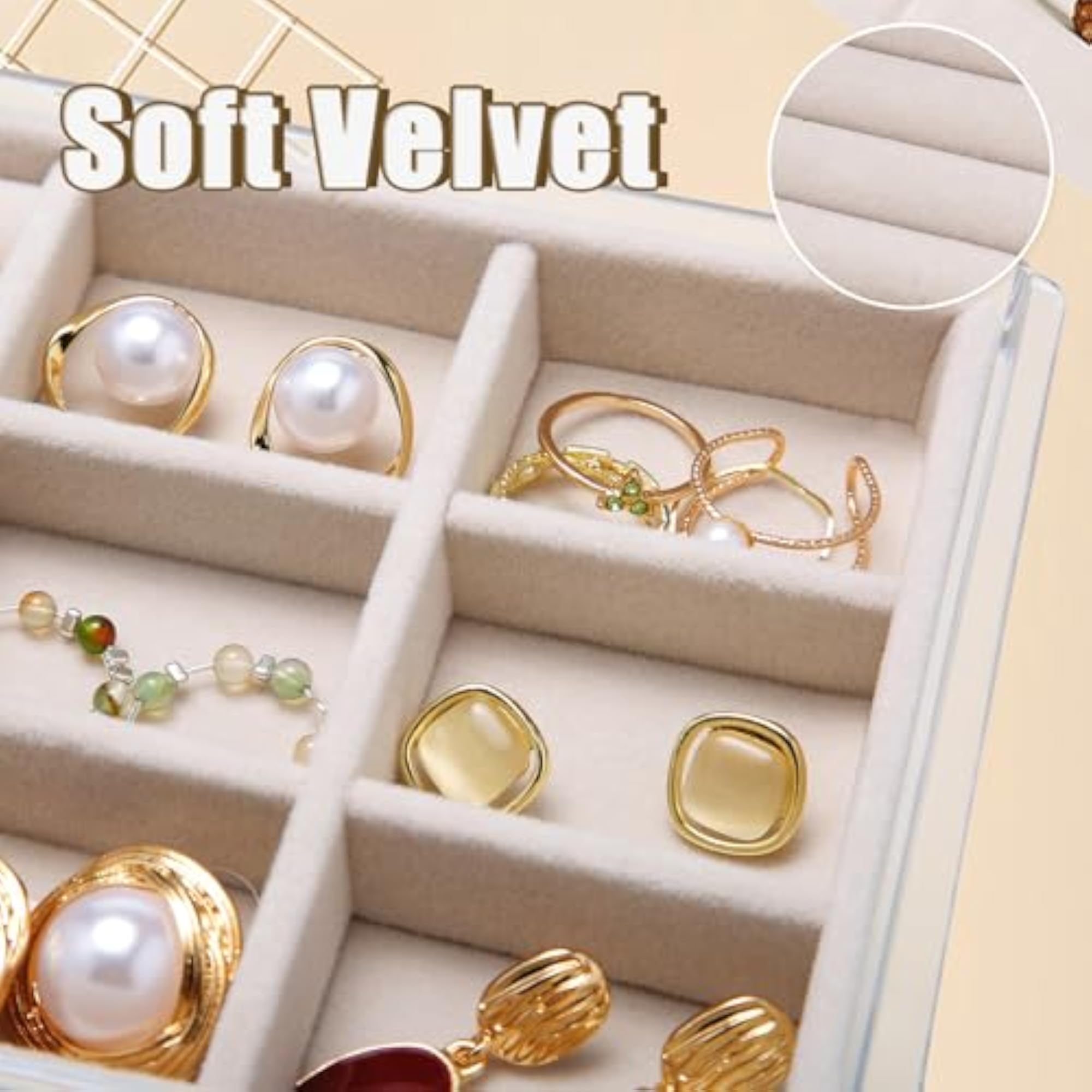 Acrylic Jewelry Earring Holder Organizers with Drawers