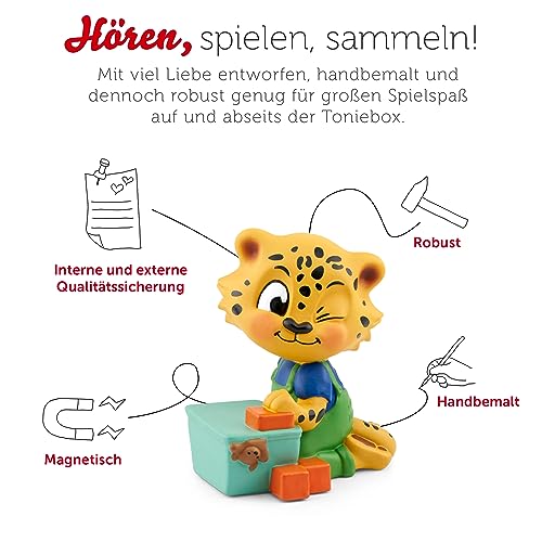 tonies Hörfiguren für Toniebox, Leos Tag – 1, 2, 3, sei beim Aufräumen dabei!, Hörspiel mit Liedern für Kinder ab 3 Jahren, Spielzeit ca. 50 Minuten