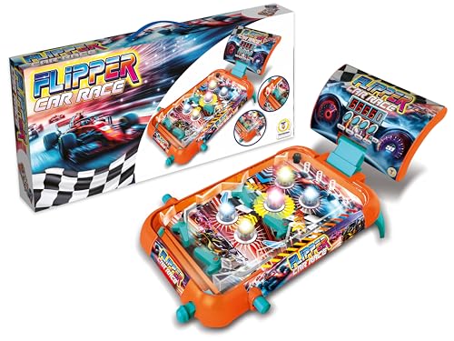 ESPERIENZA DA SALA GIOCHI A CASA: Tuffati in un'atmosfera da gara! Questo flipper per bambini si illumina con luci colorate e riproduce suoni arcade ad ogni colpo, proprio come i flipper da bar. Il comodo pulsante per attivare/disattivare l'audio permette di giocare anche in modalità silenziosa.