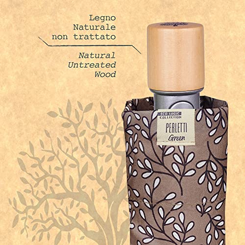 Ombrello Pieghevole Automatico Perletti Green - Ecologico Con Tessuto Riciclato, Resistente Al Vento - Foto 3
