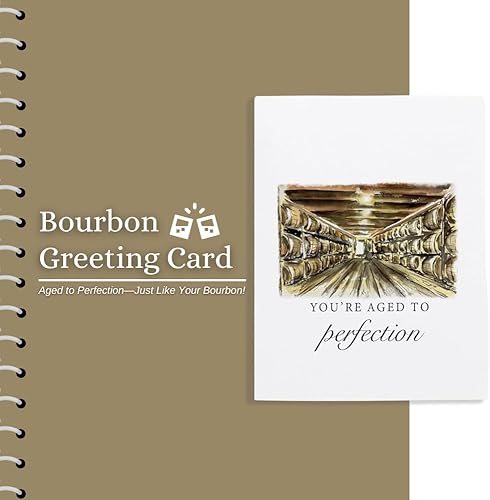 Miniatura 2 de (You're Aged To Perfection - Tarjeta de whisky bourbon - 5.25 x 6.5 pulgadas, tarjeta de felicitación de whisky con sobre, tarjeta de cumpleaños de