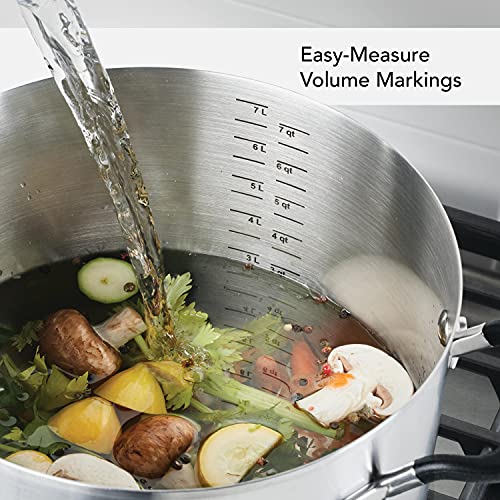 KitchenAid 71022 Stainless Steel Stockpot with Measuring Marks and Lid, 8 Quart - Brushed Stainless Steel by KitchenAid - Image 4
