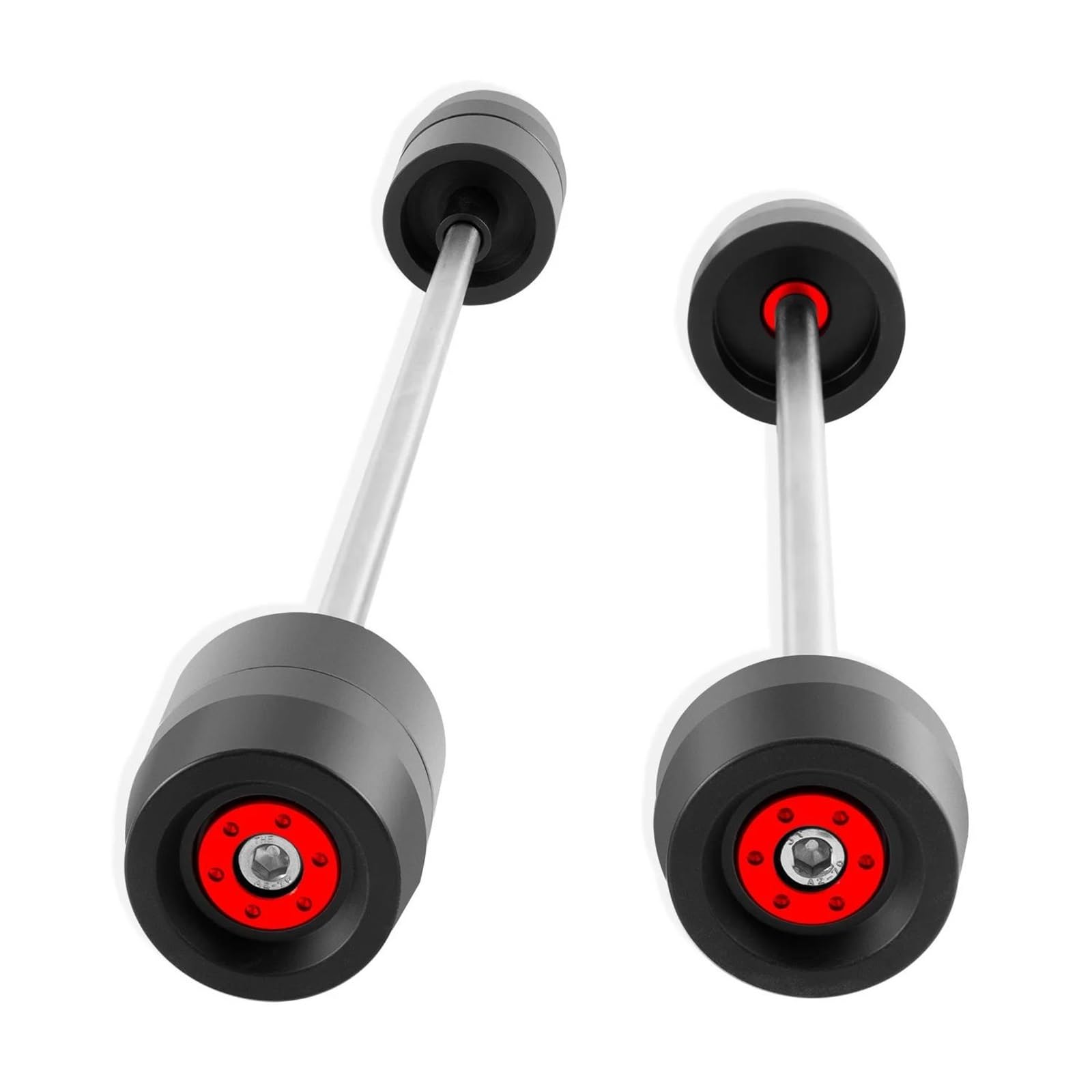 For Suzuki GSX-R600 GSX-R750 GSX-R1000 Motorcycle Front & Rear Wheel Fork Axle Sliders Crash Protectors Protector parts(Rosso)