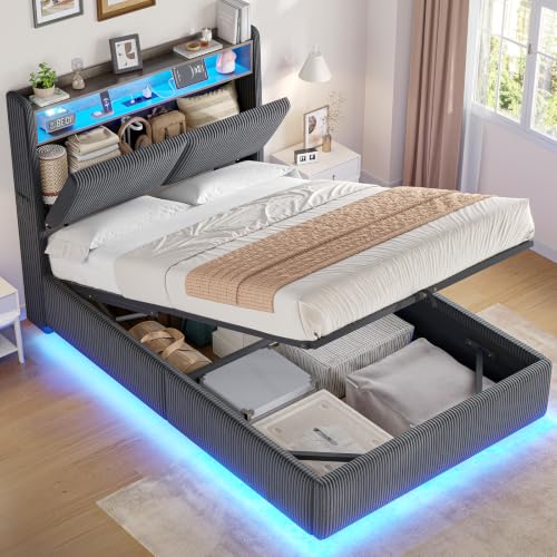 AOGLLATI Cama Individual 90x200 con Almacenamiento Hidráulico