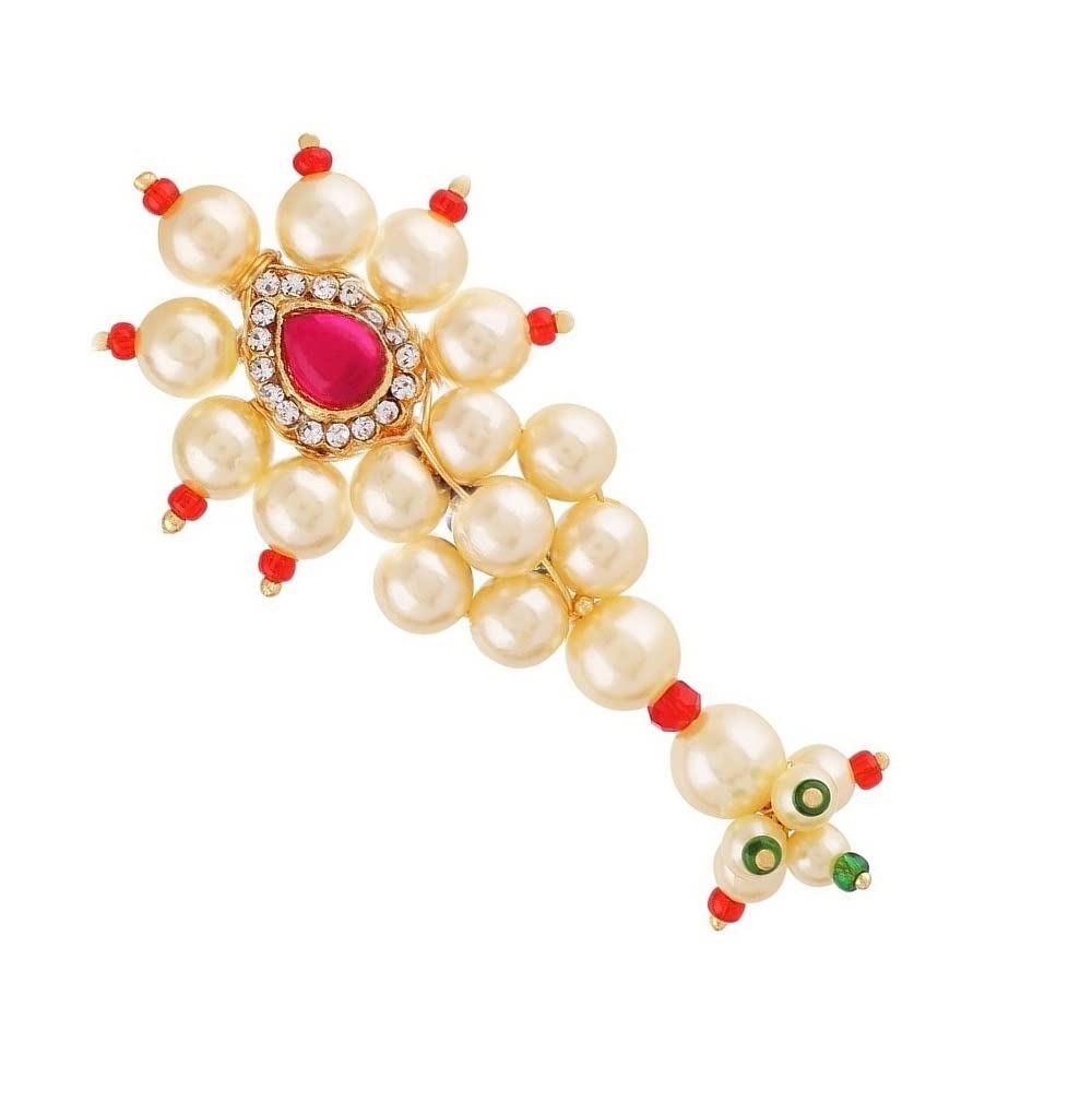 VAMA Maharashtrian Traditional Jewellery Peshwai Nath Safety Saree Nauvari Saree Pin Lehanaga Marathi Banu Nose Pin Style Dressing Brooch Pin For Women (B09RJ1BB4M) Amazon Price History, Amazon Price Tracker