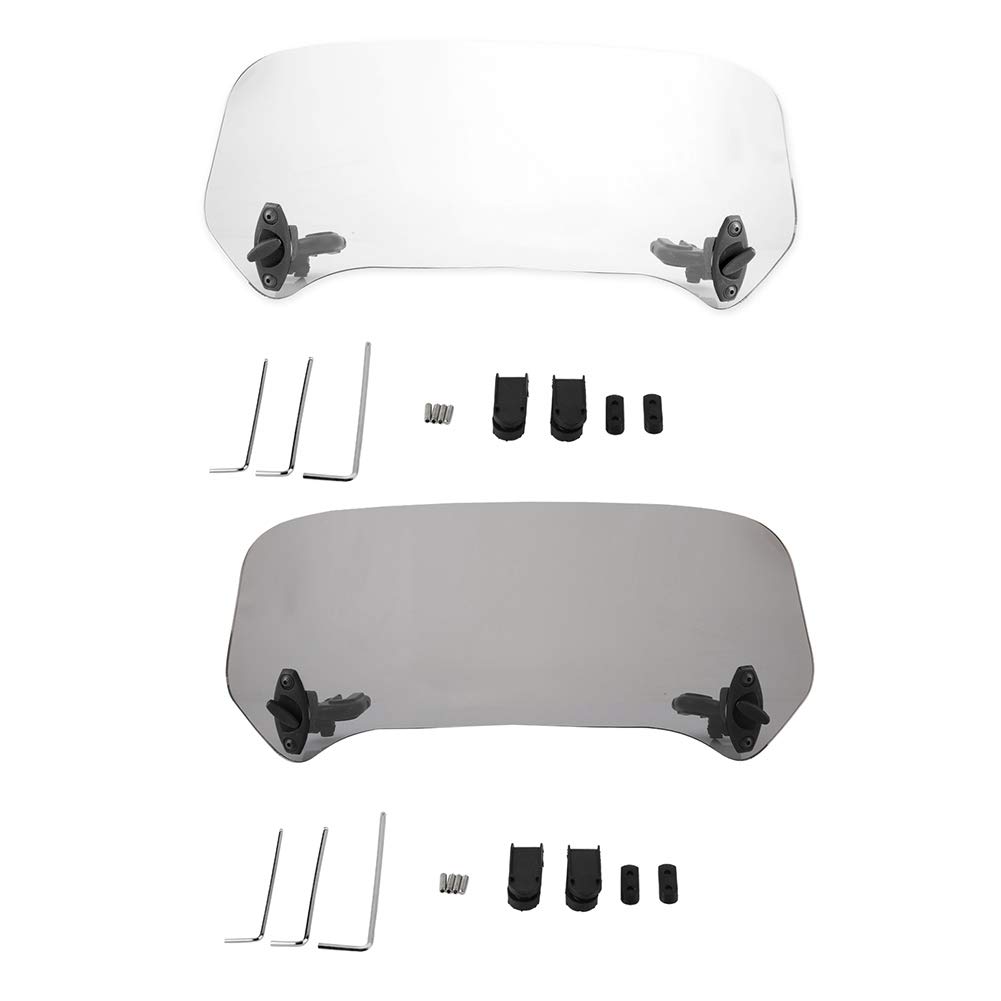 Adjustable Clip On Windscreen Universal Motorcycle Windshield Extension ...