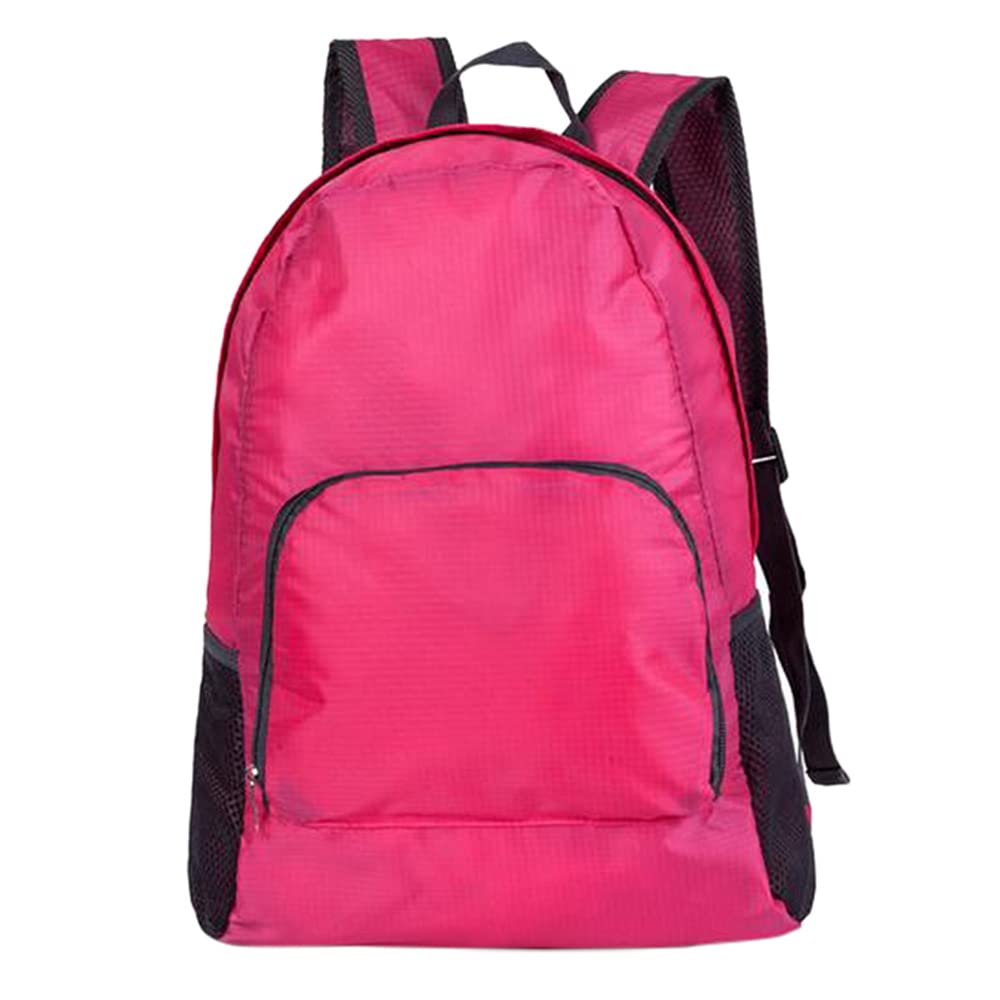 Ultra Lightweight Foldable Backpack Packable Water Resistant Daypack for Outdoor Walking Camping Traveling Cycling Holiday Unisex (Pink)