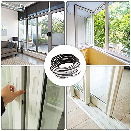 33Ft Brush Weather Stripping - Weatherstripping For Sliding Windows/Glass Doors, Neat Pile Self Adhesive Seal Strip Draft Stoppers - 11/32" Wide X 3/16" Inch Thick #TOP6