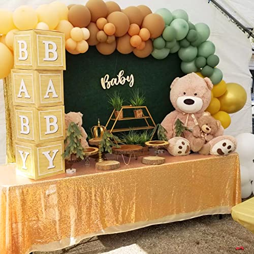 Queendream 90X132Inch Rectangle Sparkly Gold Sequin Tablecloth Wedding Glitter Tablecloth For Birthday Party Decor #TOP3