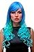 Produktbild WIG ME UP - Damenperücke Perücke Cosplay Türkis Blau Grün Mix sehr lang (65 cm) Locken GF-W2174-G55A